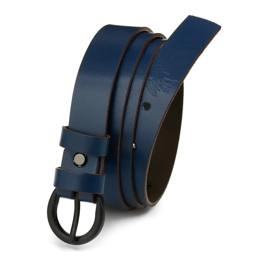 Pasek skórzany BELTIMORE granatowy A53 r.100-115 cm