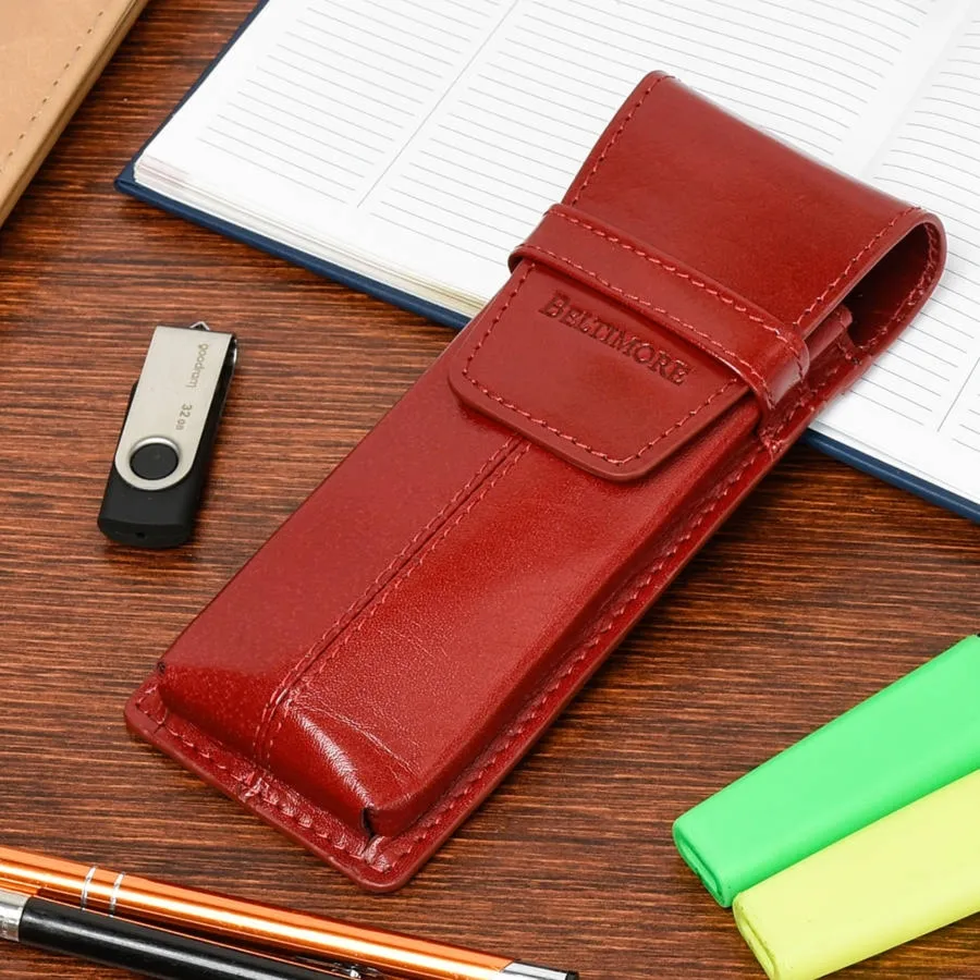 Etui na długopisy czerwone Beltimore J03