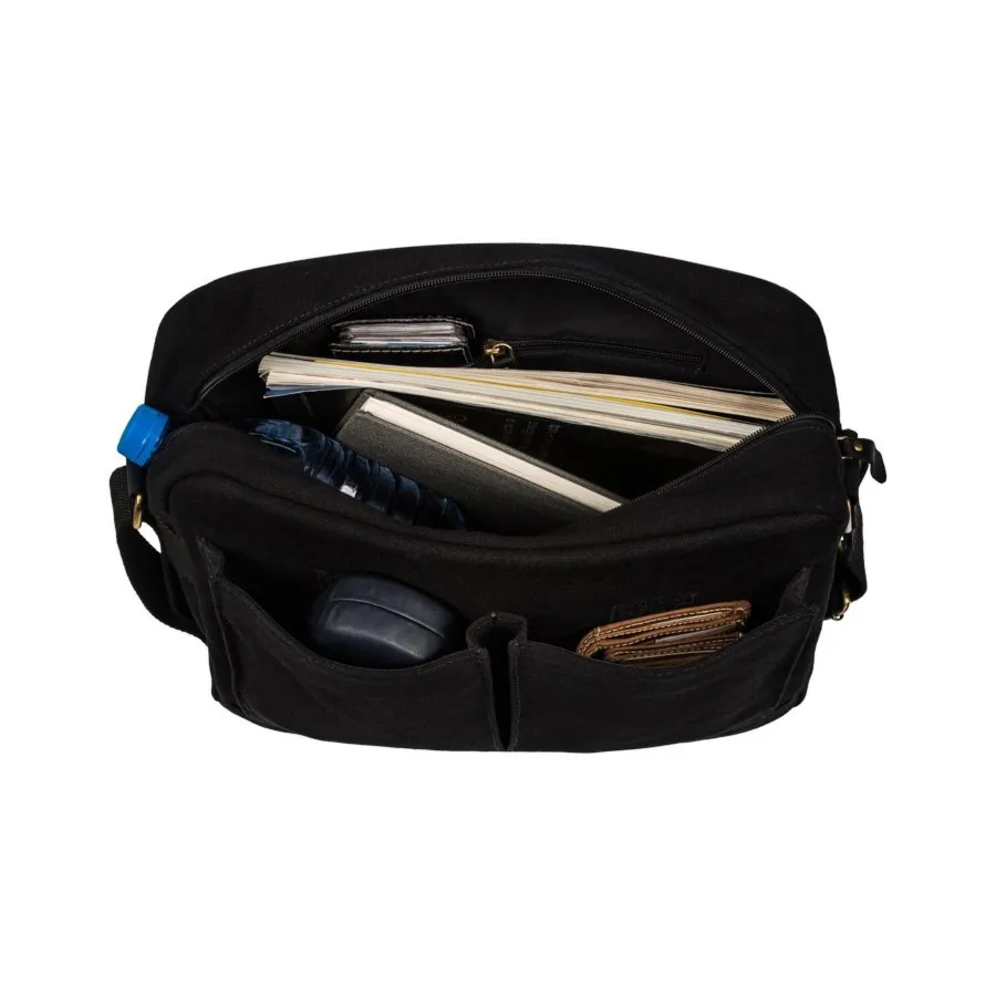 Zestaw męski torba i portfel czarny PAOLO PERUZZI ZUP-19-BL