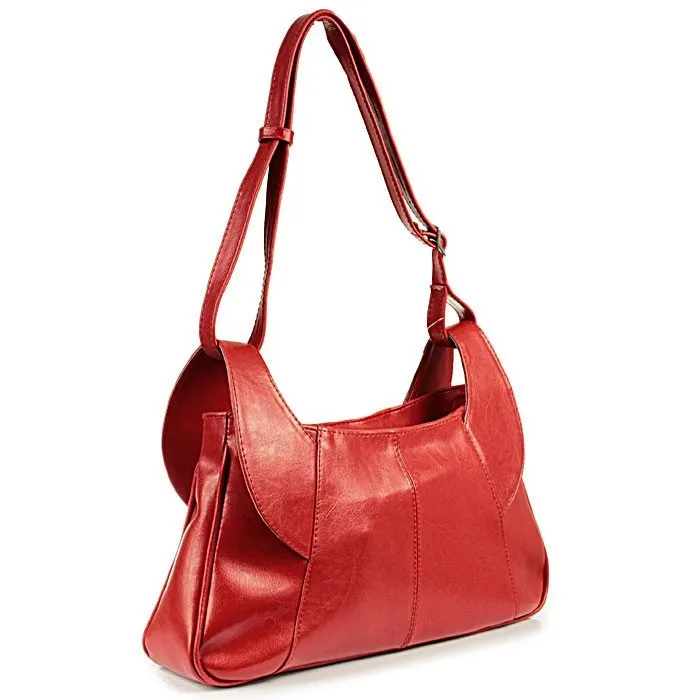 Torebka skórzana damska listonoszka DAN-A T101 czerwona