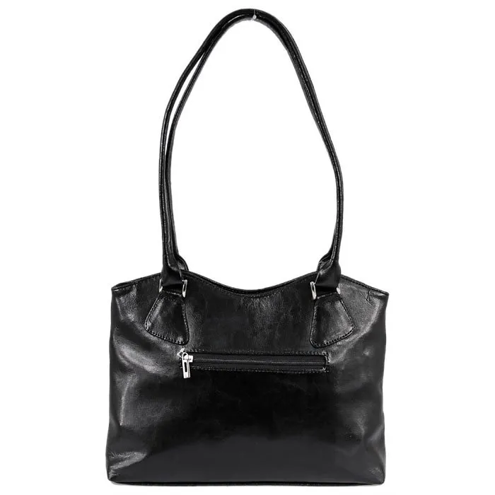 Torebka skórzana damska DAN-A T213 czarna