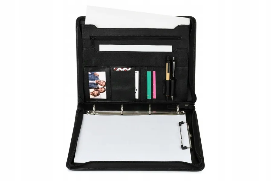 Aktówka teczka skórzana czarna męska Beltimore S74