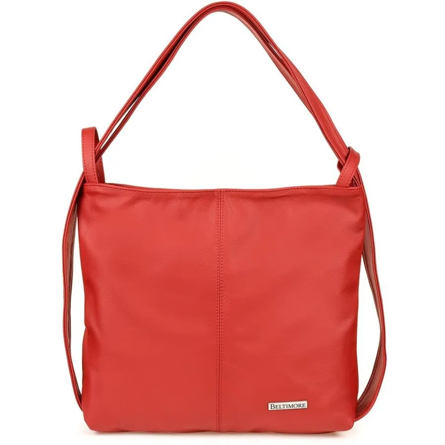 Torebka plecak 2w1 skórzany Beltimore czerwony U37