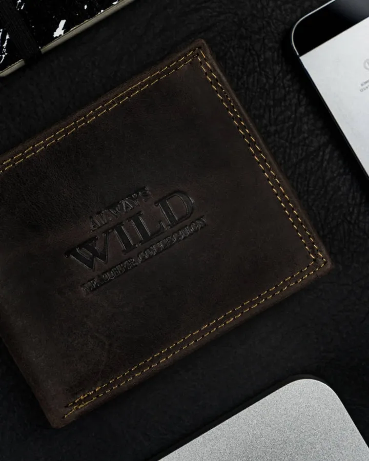 Portfel męski brązowy Always Wild N0035-CHM-8700 BROWN