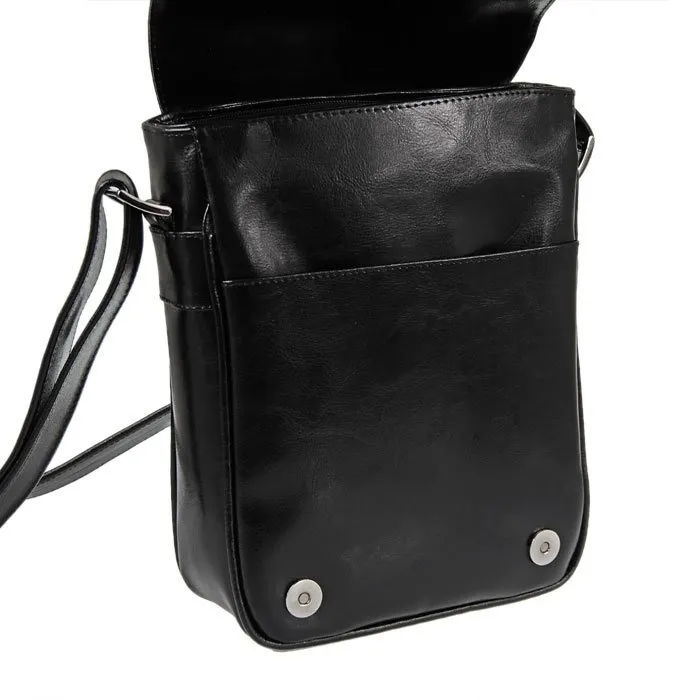 Torebka skórzana listonoszka DAN-A T215 czarna