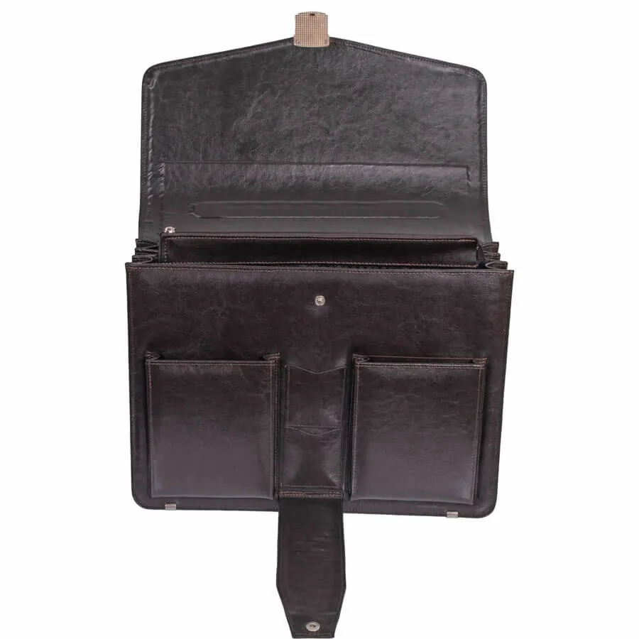 Teczka męska skórzana TIZANO TS02 czekolada