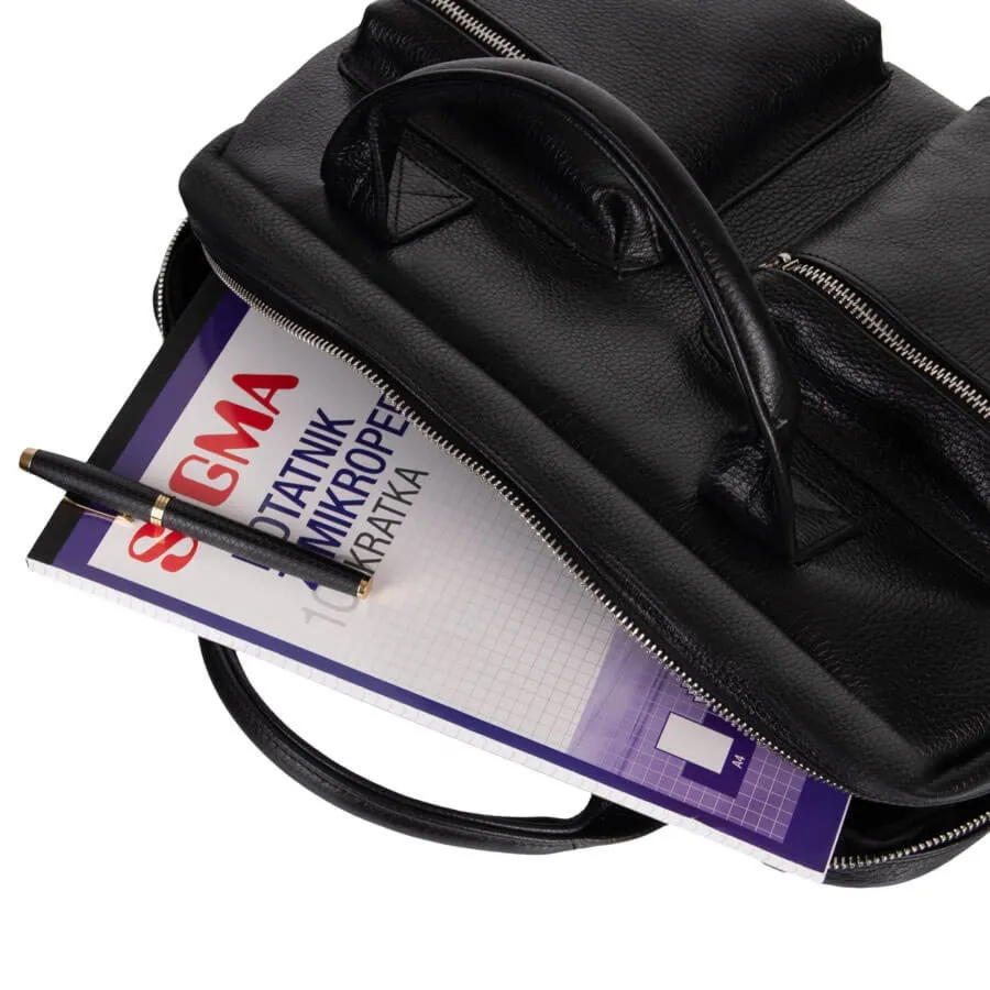 Torba męska skórzana TIZANO TM03 czarna