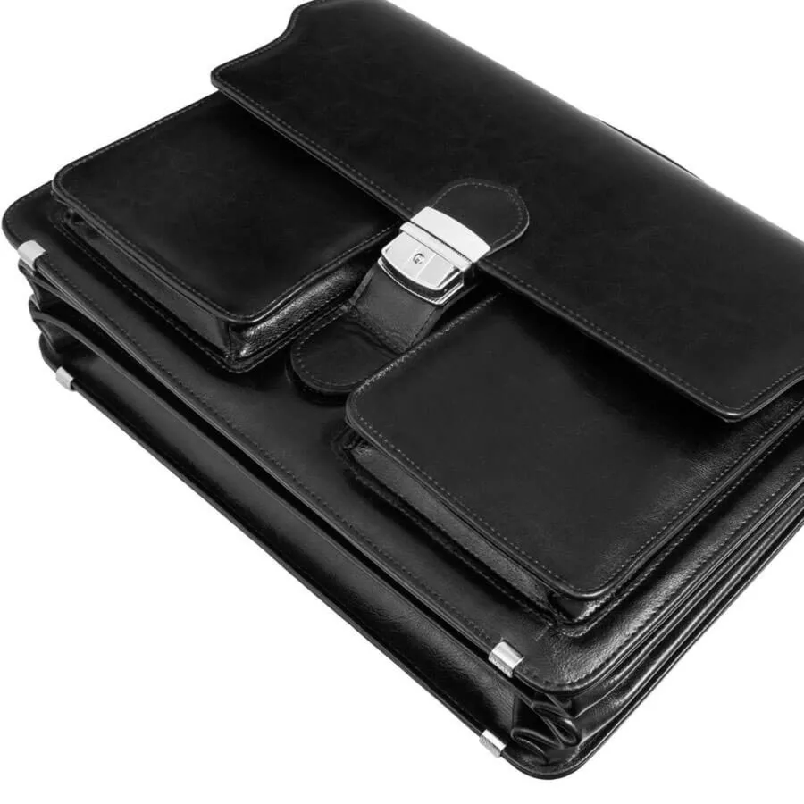 Teczka męska TIZANO skórzana TS18 czarna