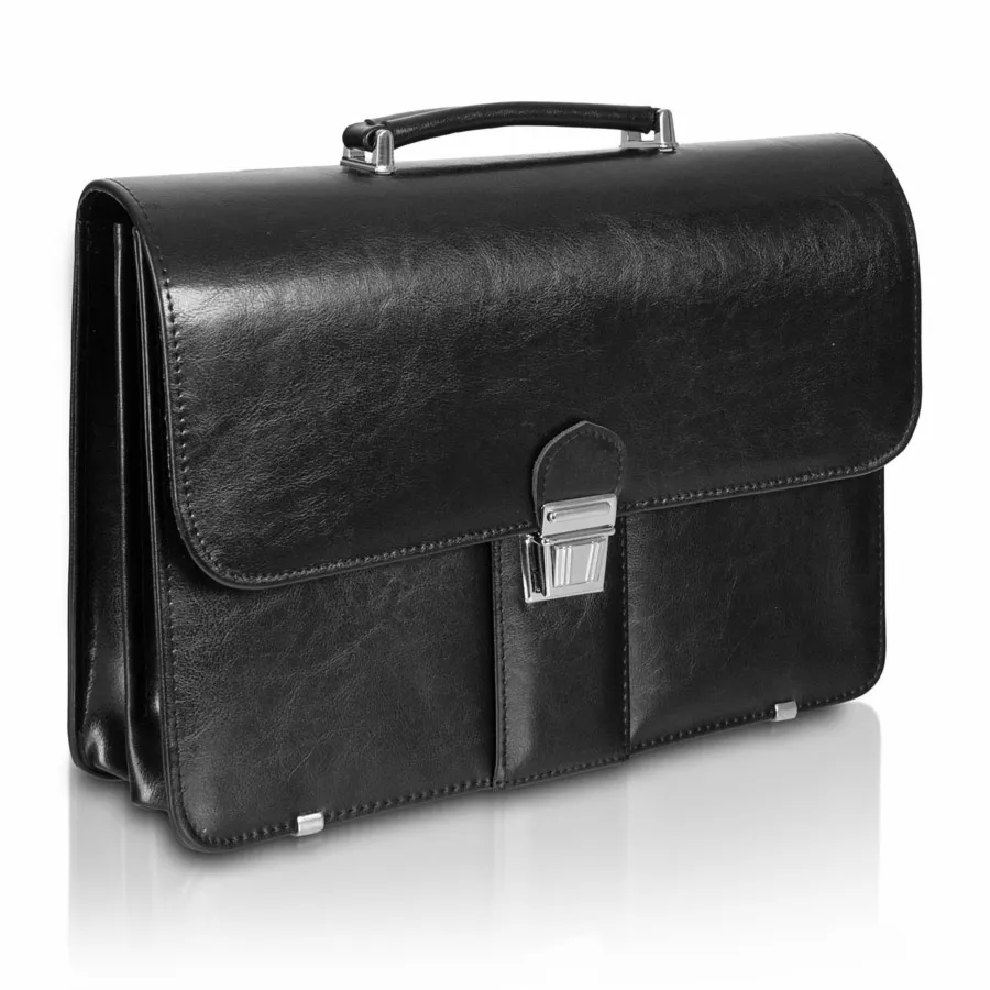 Teczka męska skórzana TIZANO TS08 czarna