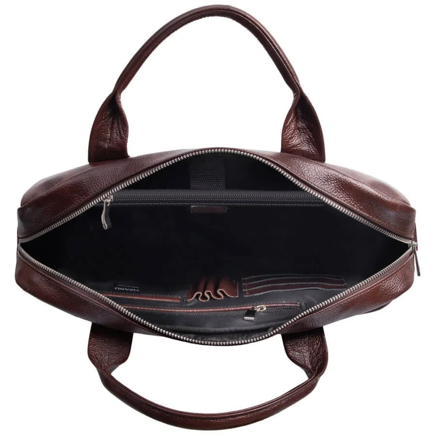Torba męska skórzana Tizano TM02 czekolada