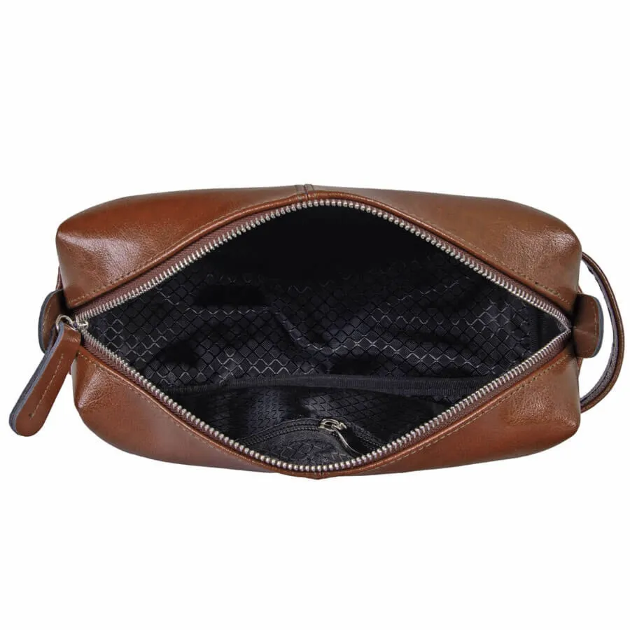 Kosmetyczka skórzana Tizano KM1 brąz