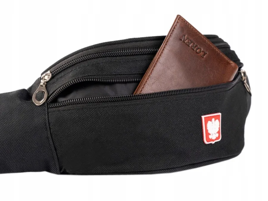 Patriotyczna saszetka czarna nerka WB20-600D BLACK