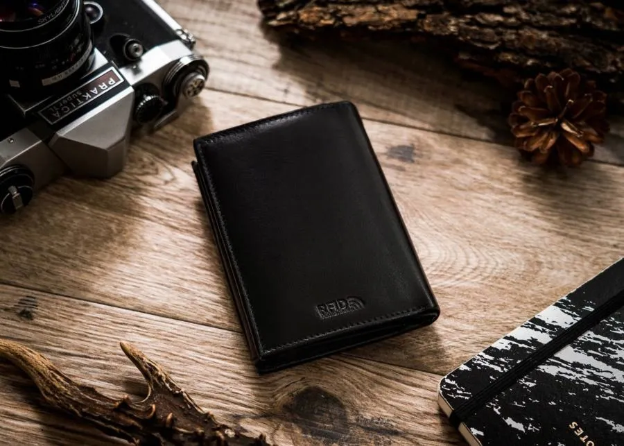 Portfel skórzany Peterson czarny PTN 317A-5859 BLACK