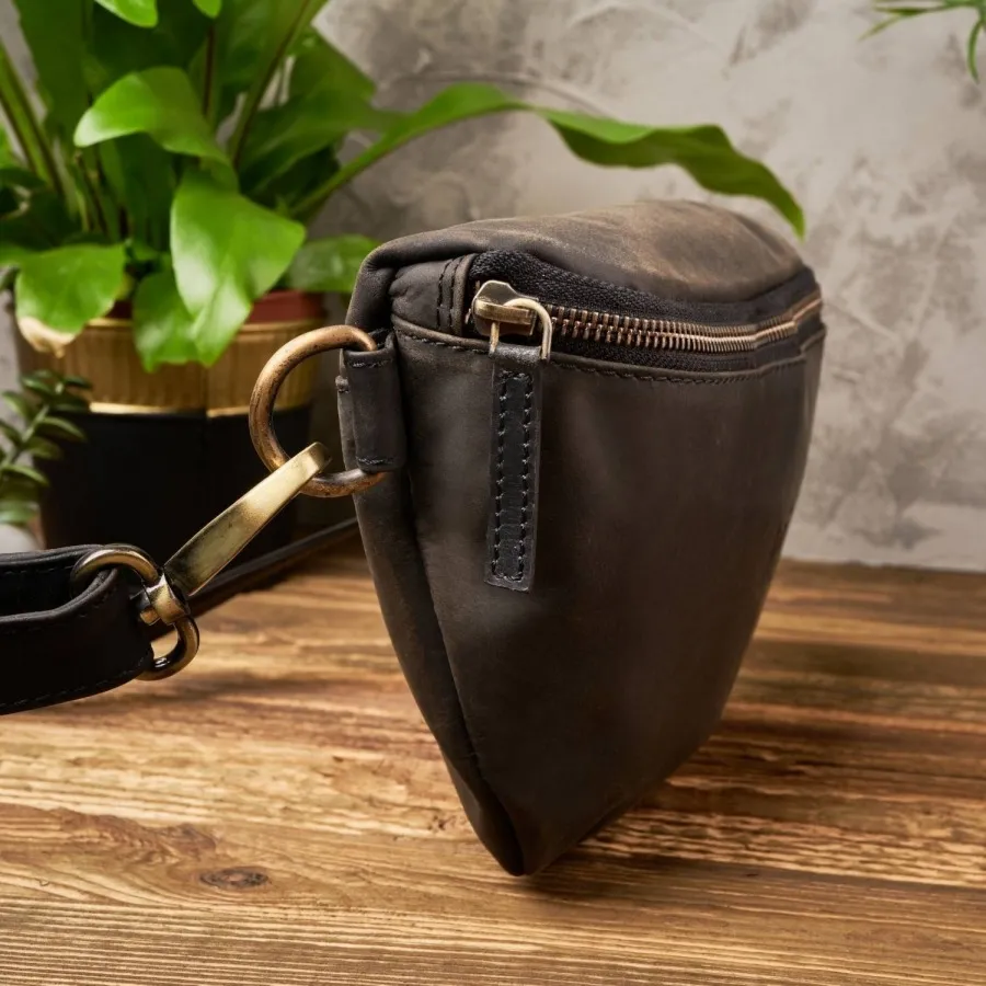 Saszetka skórzana PAOLO PERUZZI czarna T-36-BL