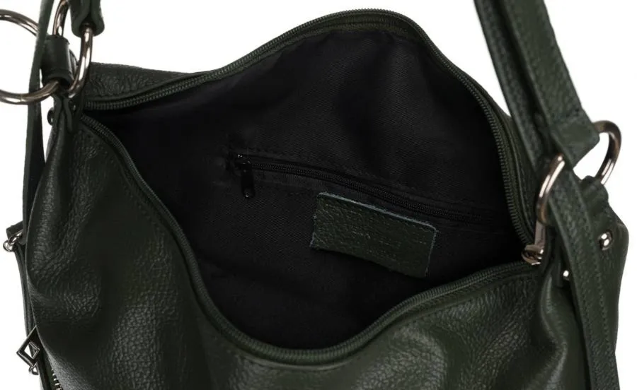 Shopperka skórzana Rovicky TWR-160 zielona