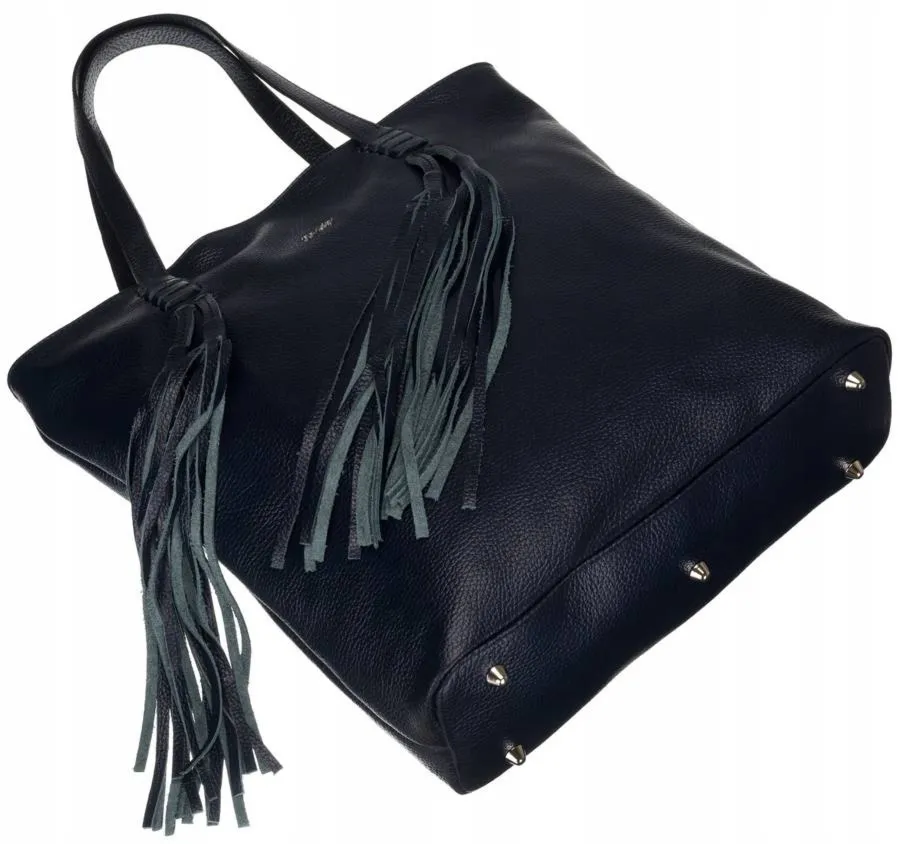 Shopperka boho Rovicky TWR-164 granatowa