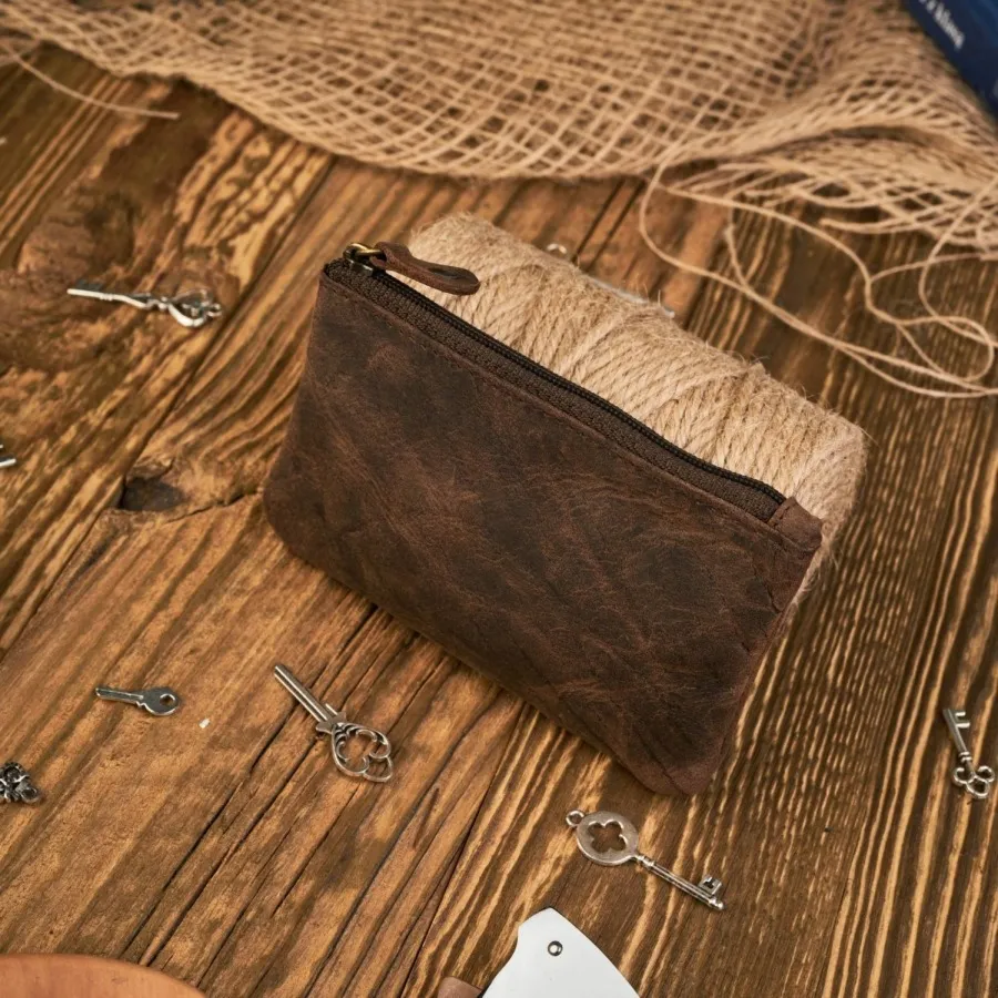 Skórzane etui na klucze PAOLO PERUZZI T-51-BR brązowe