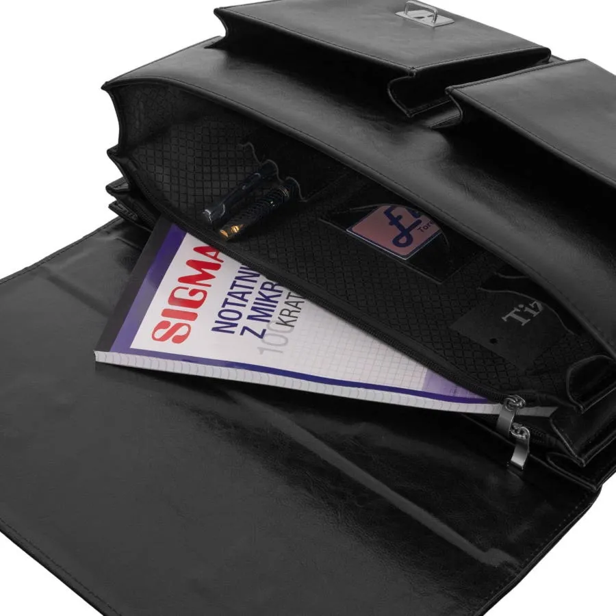 Teczka skórzana Tizano TS13 czarna