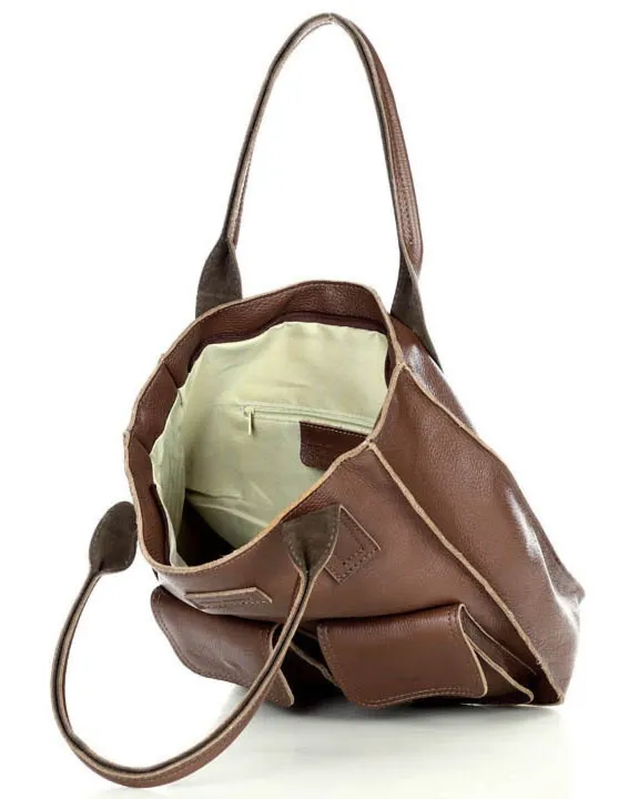 Shopper bag MARCO MAZZINI czekoladowy brąz s131v