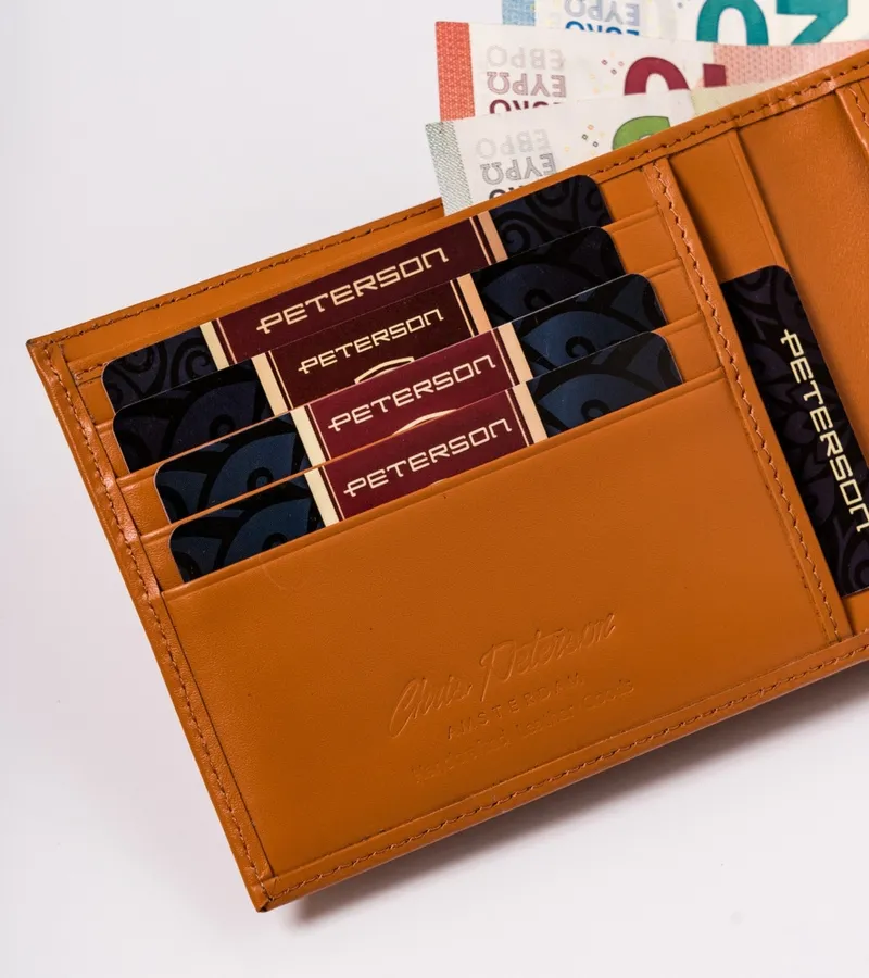 Portfel skórzany Peterson PTN CAW21275 633 camelowy