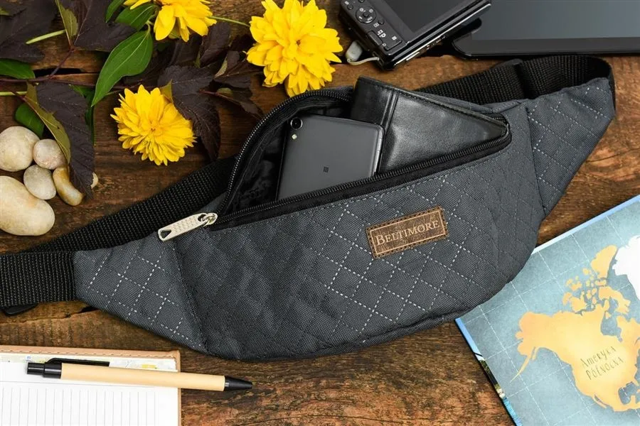 Saszetka pikowana BELTIMORE C84 szara