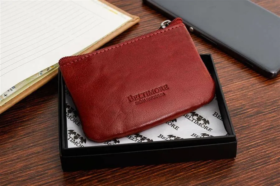 Etui na klucze skórzane Beltimore E44 czerwone