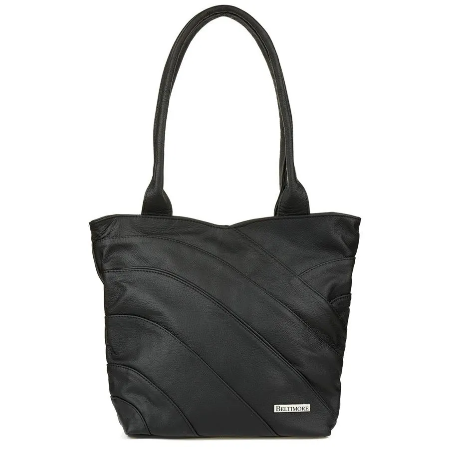 Shopperka skórzana Beltimore L38 czarna