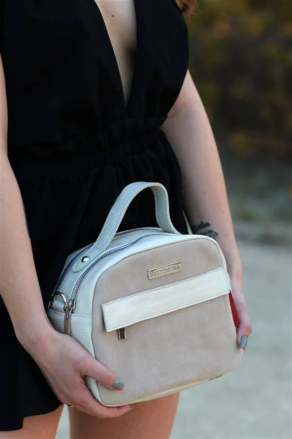 Kuferek skórzany Beltimore S80 beżowy