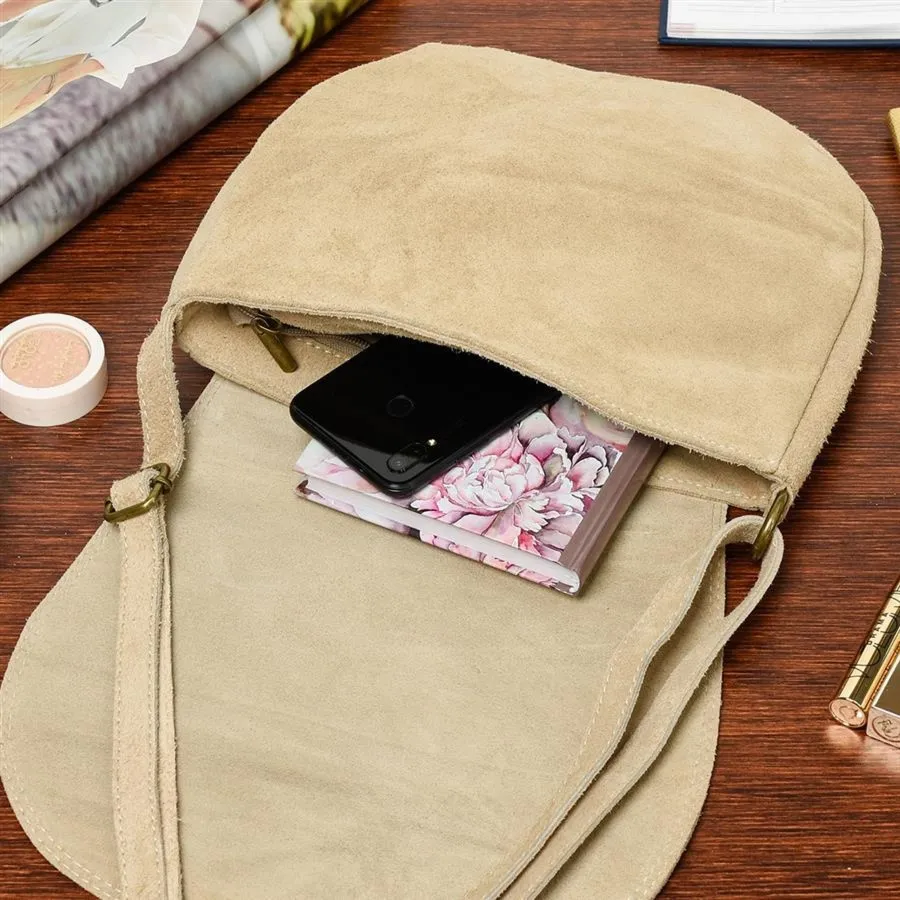 Listonoszka włoska skóra BELTIMORE beżowa B66