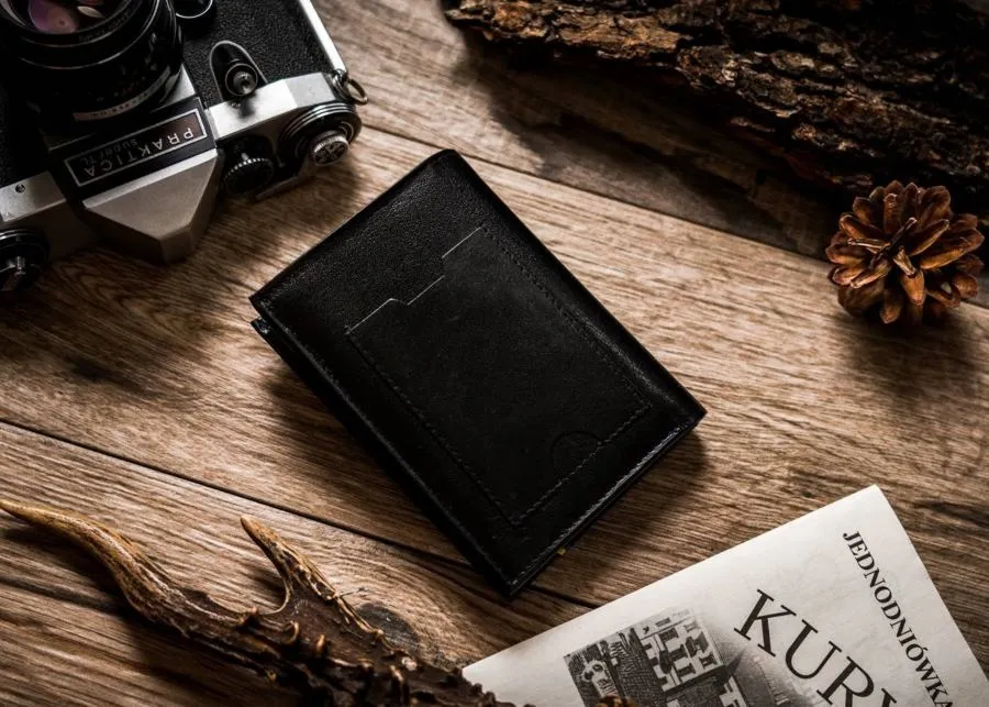 Portfel skórzany Peterson [DH] PTN 324-P-UP UA-BLAC czarny