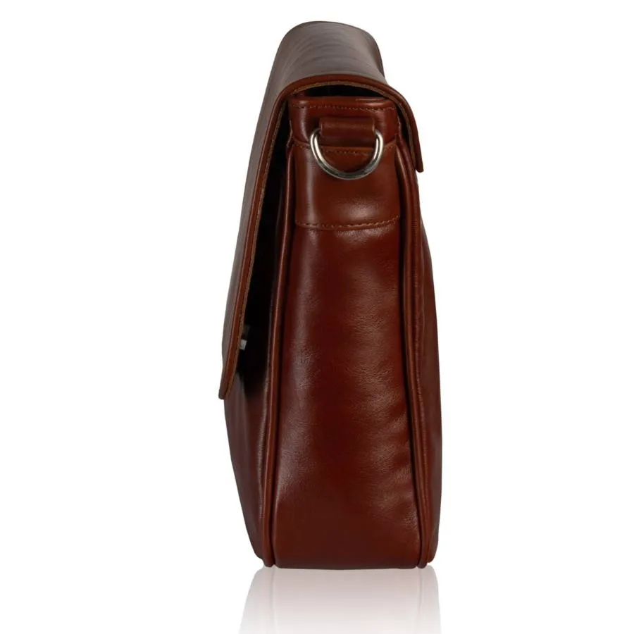 Torba na ramię Tizano skórzana rudy brązowy TM17