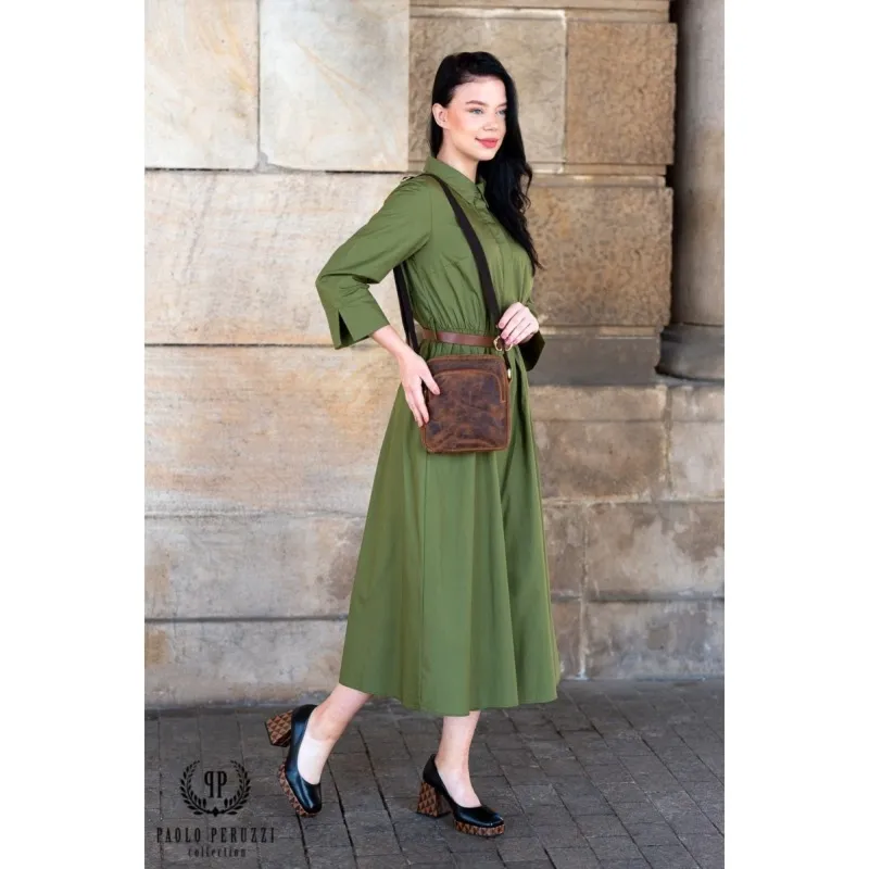 Listonoszka skórzana PAOLO PERUZZI T-61-HBR brązowa