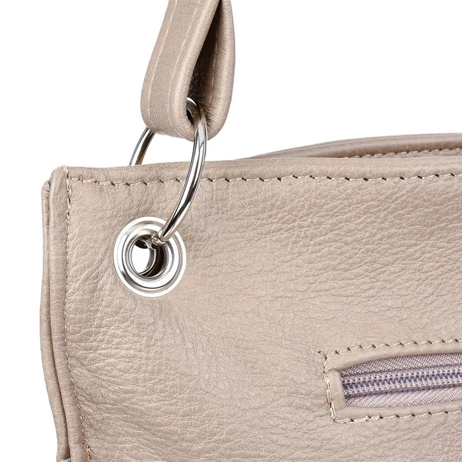 Listonoszka A4 skórzana beżowa Beltimore 972