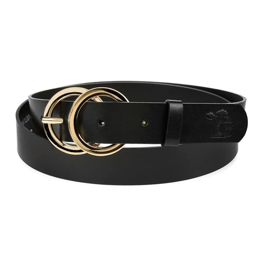 Pasek skórzany BELTIMORE czarny D50 r.90-105 cm