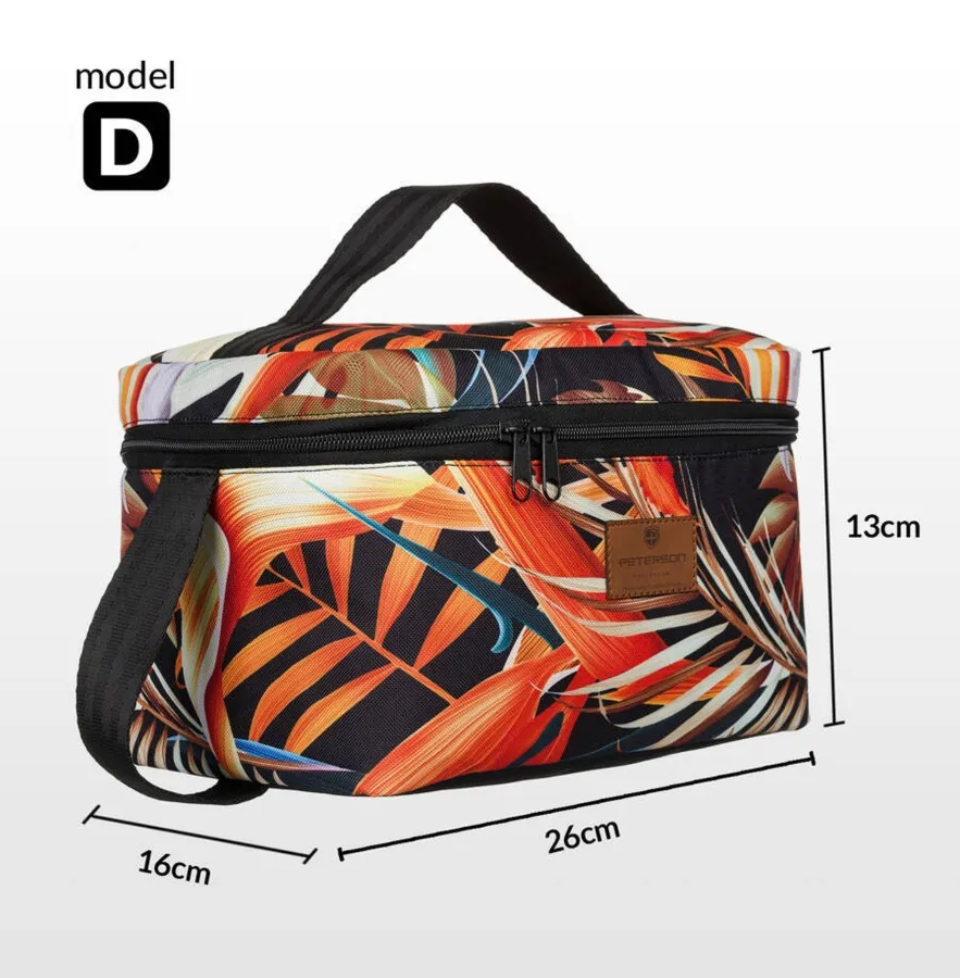 Kosmetyczka z poliestru PETERSON PTN KOS-D-01 czerwony print