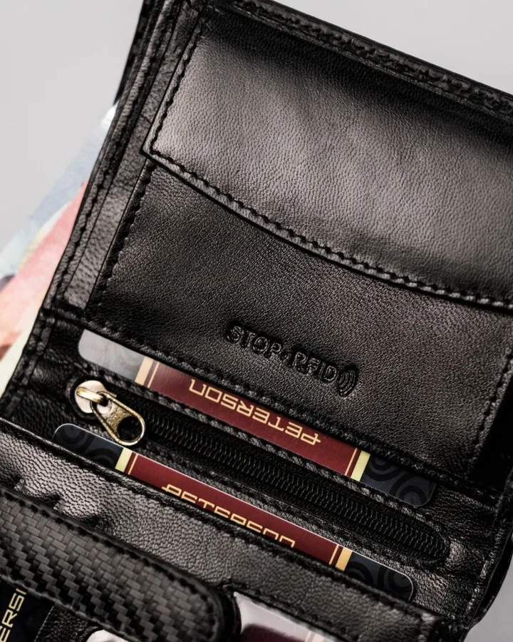 Portfel skórzany Peterson czarny PTN 303-CA-6570 Black