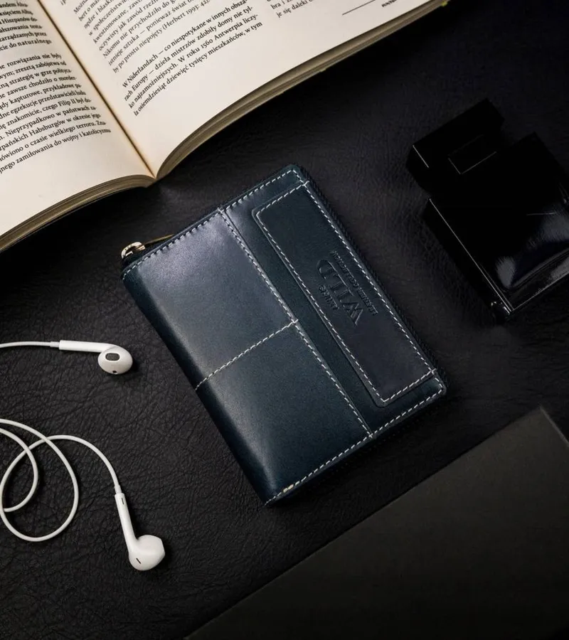 Portfel skórzany Always Wild granatowy [DH] N4Z-HWM-9649