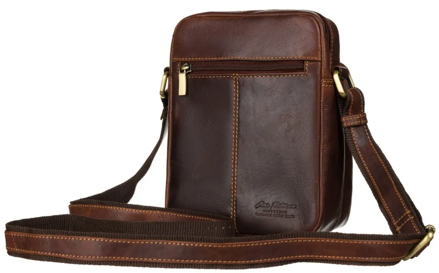 Listonoszka skórzana Peterson PTN TB-011-COM COGNA koniakowa