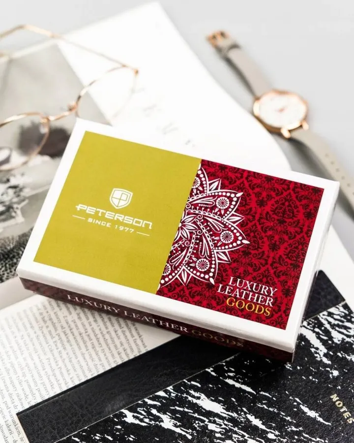 Portfel skórzany Peterson szary PTN 42329-ONBF