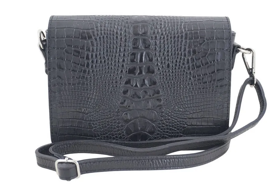 Listonoszka skórzana BARBERINI'S czarna 943-1