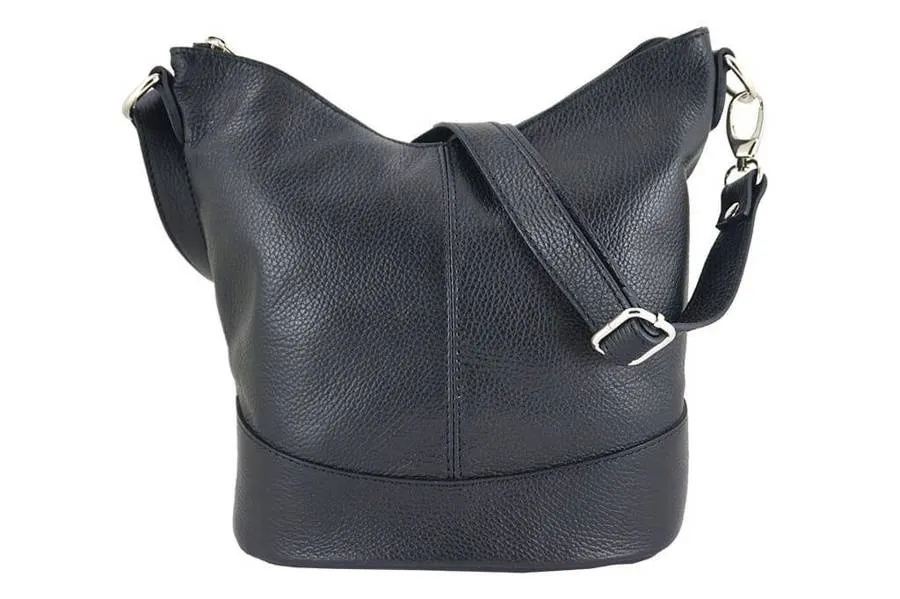 Listonoszka skórzana BARBERINI'S czarna 508-1