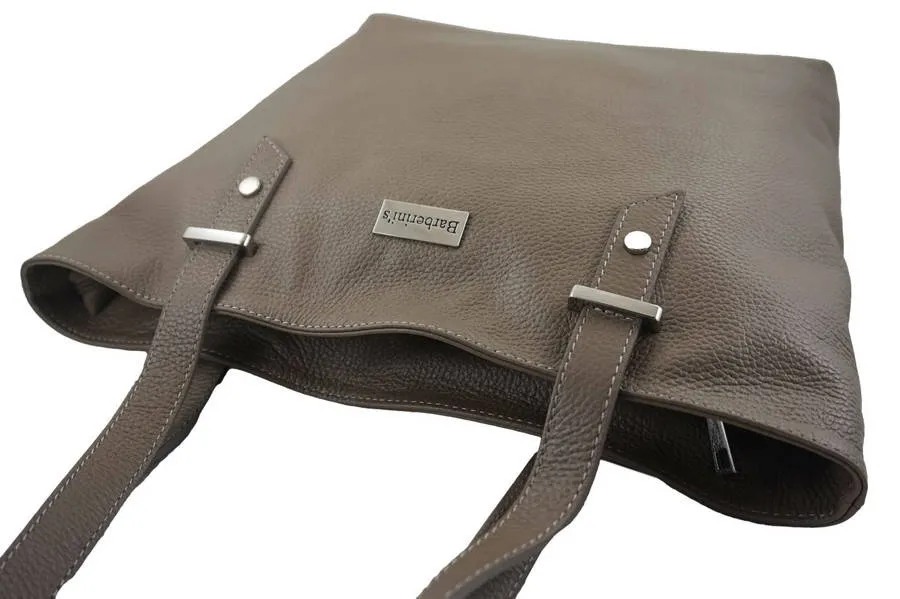 Shopper bag skórzany BARBERINI'S c. beżowy 923-9