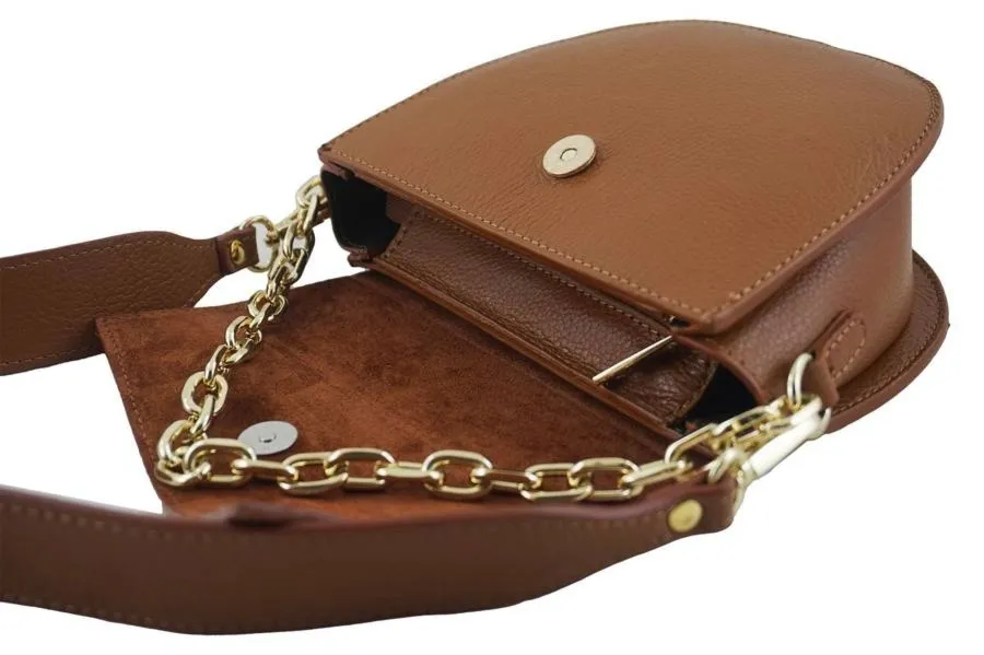 Listonoszka skórzana BARBERINI'S bordowa 891-5