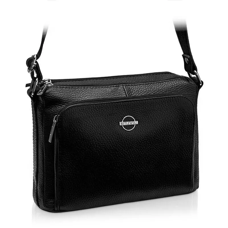 Listonoszka skórzana BETLEWSKI TWB-DOL-37-CZAR czarna