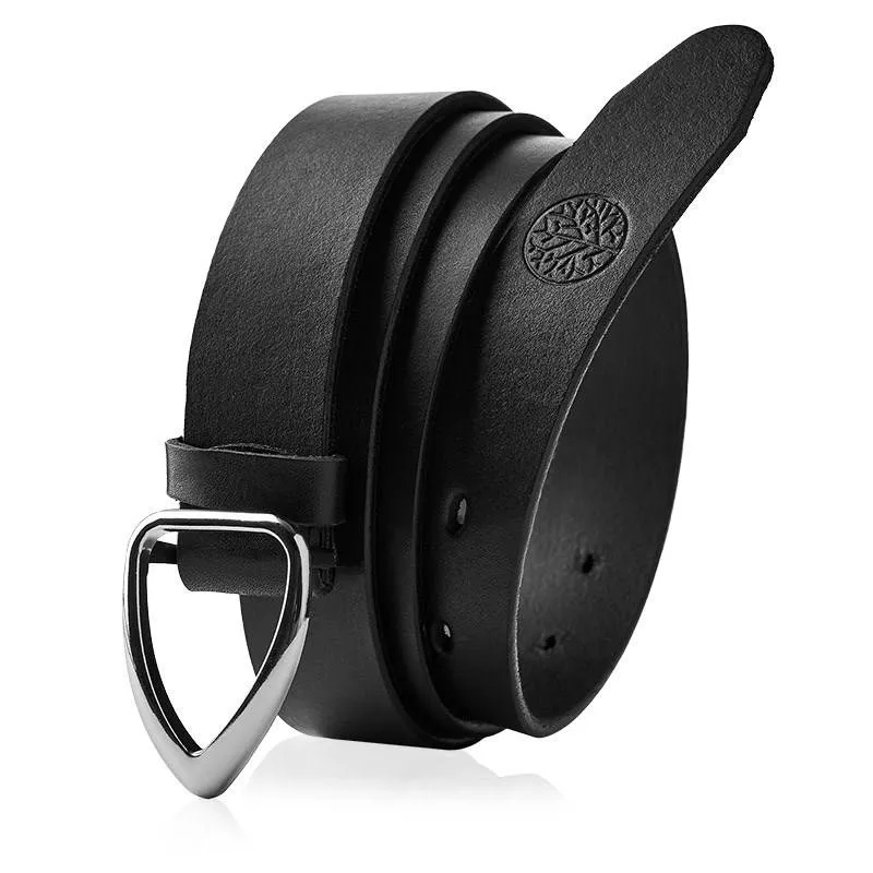 Skórzany pasek damski BETLEWSKI Czarny 100