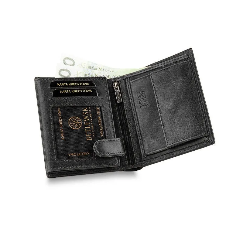 Portfel męski BETLEWSKI BPM-BB-62 CZARNY