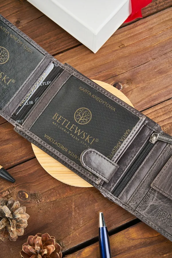 Portfel męski BETLEWSKI BPM-BB-61 CZARNY