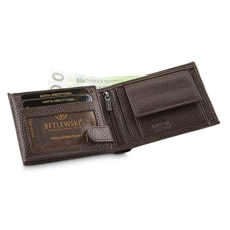 Portfel męski BETLEWSKI BPM-CF-61 c. brązowy