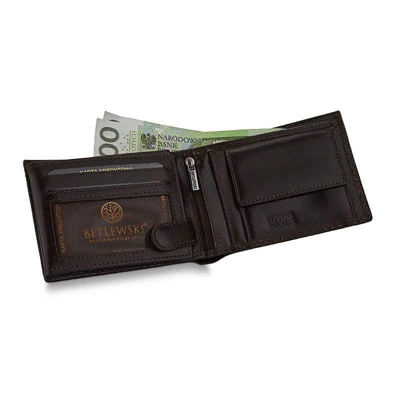 Portfel wężowy BETLEWSKI BPM-PP-61 c. brązowy