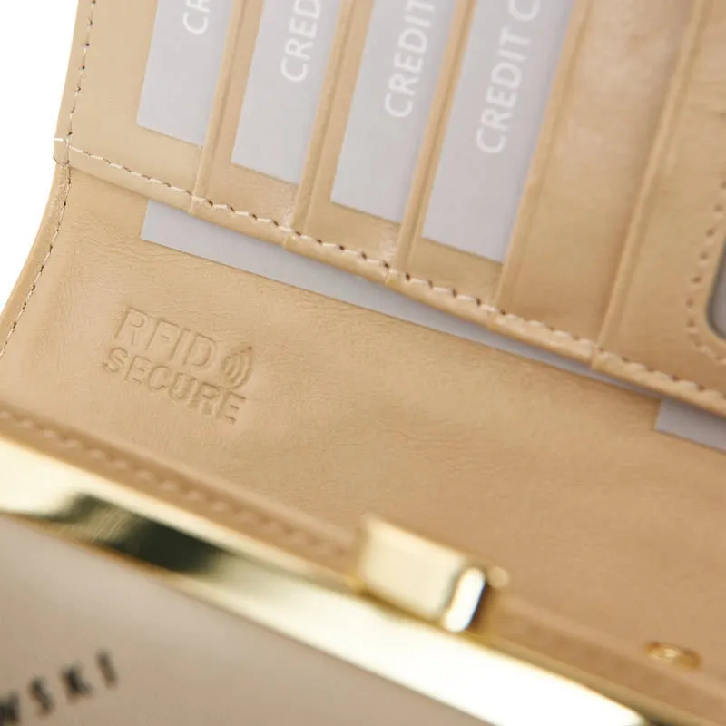 Portfel skórzany BETLEWSKI srebrny BPD-FTS-100